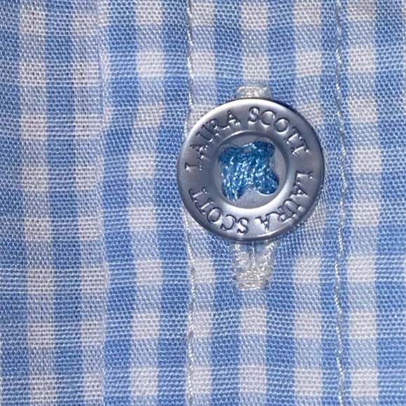 Laura Scott Gingham Button Down Shirt Size Women’s Extra Large - Picture 8 of 10